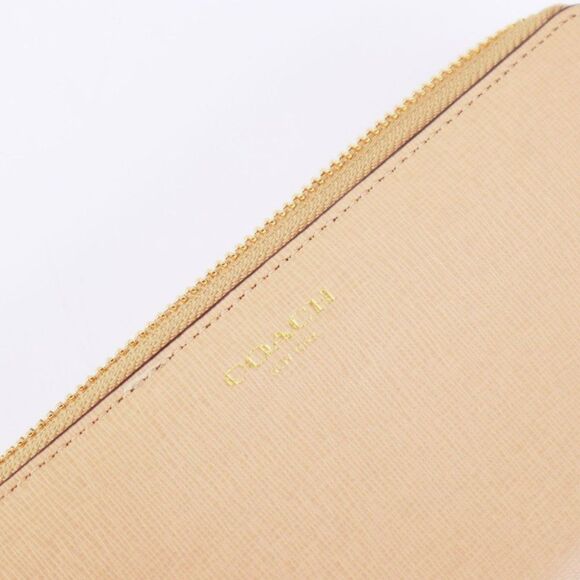 NWT Coach Saffiano Leather Slim Wallet in Tan - Picture 7 of 7